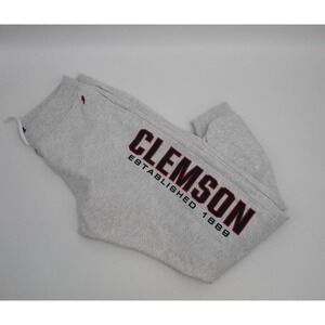 League Clemson Tigers Sweatpants Mens XXL Gray Est 1889 Ankle Zip Joggers NWOT